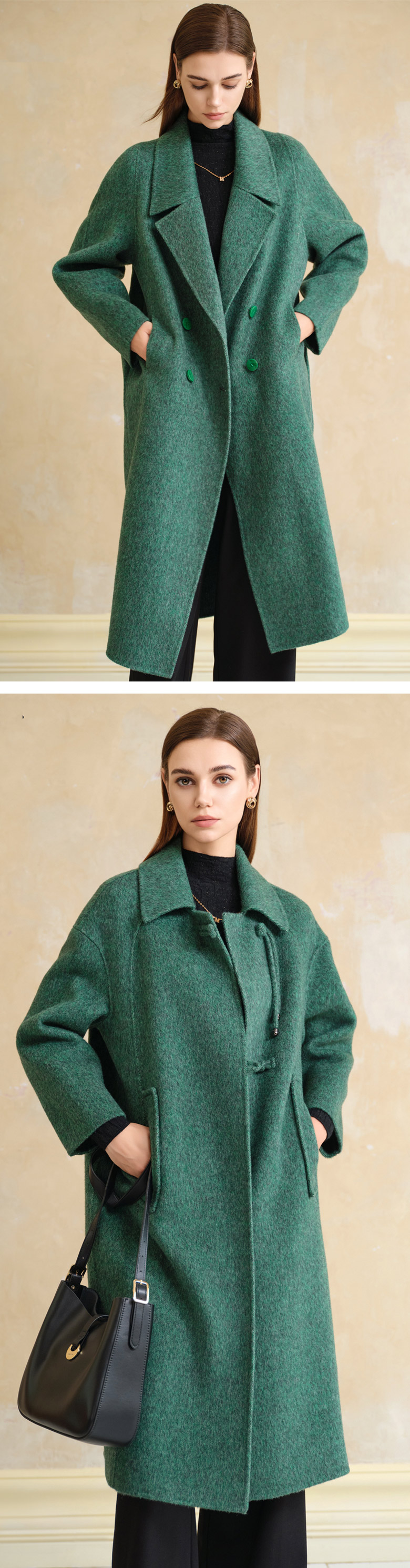 毛呢女士大衣厂家批发